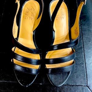 Naturalizer Taimi Slingback Black Leather Sandals with heeels 6.5M